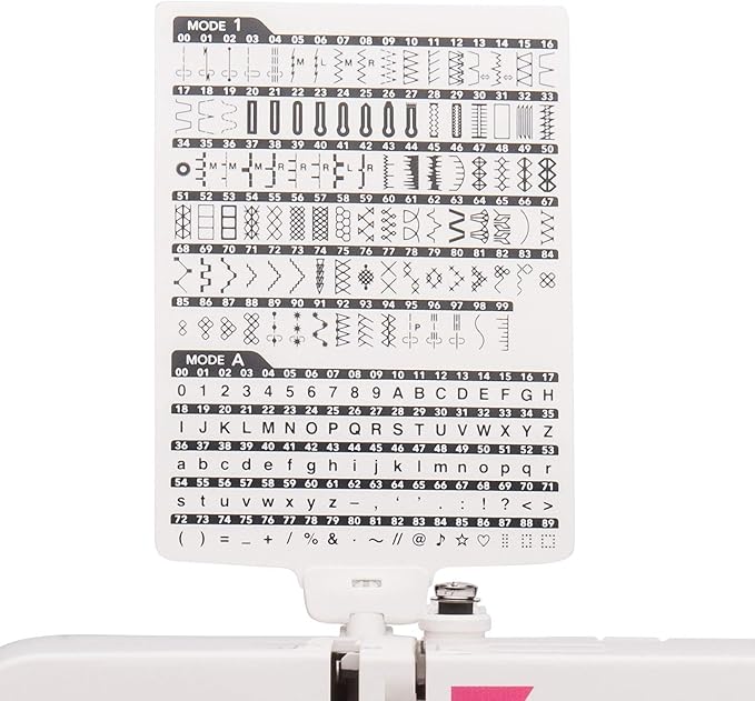 Janome MOD-200 Fully-Featured Computerized Sewing Machine with 200 Stitches, 12 Buttonholes, Alphabet Stitches, Stitch Memory, Drop Feed, Hard Cover and Bonus Presser Feet