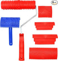 Wood Graining Tool Set 6 PCS Wood Grain Painting Tool Kit Natural Wood Grain Maker Tool with Handle for DIY Table Chair Railings Wall Room Art Paint Decoration