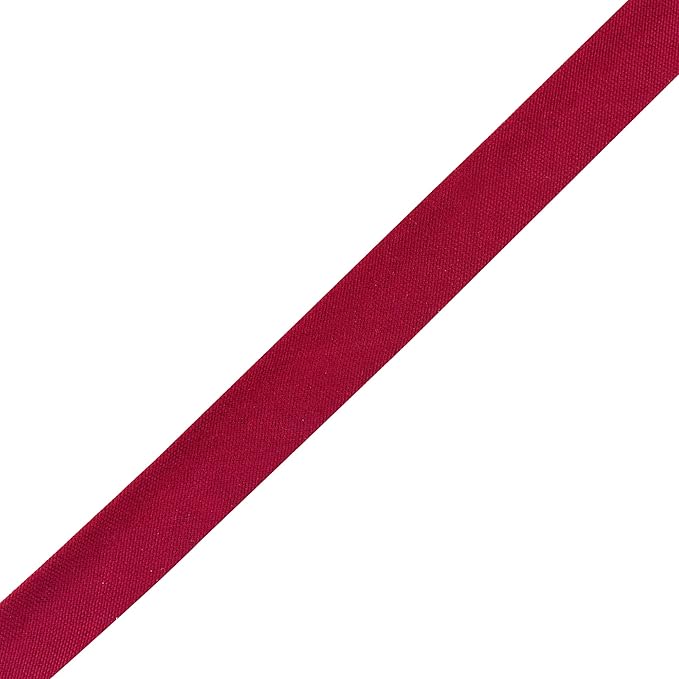 Mandala Crafts 55 Yards 1/2 Inch Burgundy Double Fold Bias Tape for Sewing - Bias Binding Tape for Quilting Binding, Hemming, Seam, and Fabric Piping