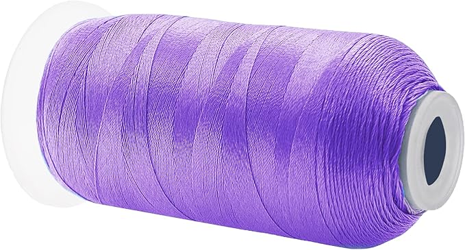 Mandala Crafts Lilac Heavy Duty Thread - 1500 Yds Tex 70 Bonded Polyester Threads for Sewing Drapery, Jeans, Leather, Hair, Outdoor Marine Upholstery