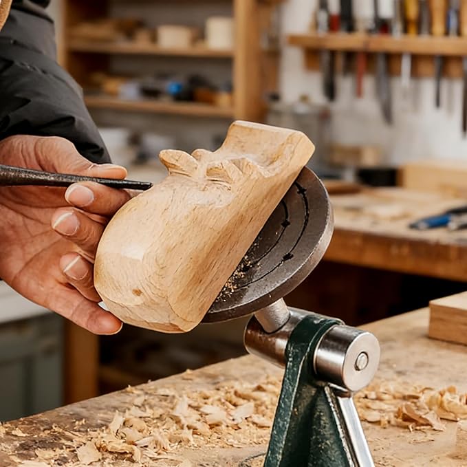 Carving Vise with 5" Faceplate, Mount your Carving Vice project with Confidence, for Woodworking Carving Tools.