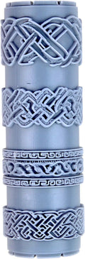 Weathered Knots Clay Texture Roller (4") - Seamless Border Set #01 - Embossing Pattern Roller for Polymer & Ceramic Clay, Pottery & Crafts