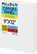 MEEDEN 14-Pack 100% Cotton Canvas Boards for Painting - 9x12'' Blank Canvas Panels for Oil & Acrylic Painting, Ready to Paint Art Supplies for Professional Artists, Students
