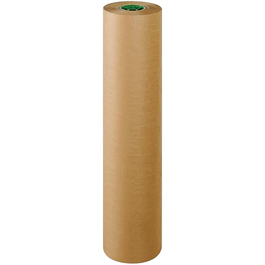 Partners Brand PKPPC3650 Poly Coated Kraft Paper Roll, 50#, 36" x 600', Kraft