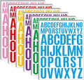 Bemeol 1872 Pieces Letter Stickers 36 Sheets Alphabet Stickers Self Adhesive Vinyl Stick on Letters for Mailbox Bulletin Boards Classroom Home Decor(Multicolor)