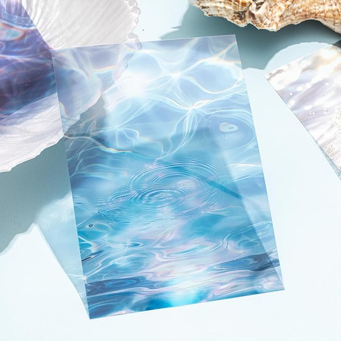 Wave PET Scrapbook Stickers Set, 60PCS Ocean Ephemera for Scrapbooking, Junk Journaling, Crafting, DIY Projects, Diaries, and Art Supplies