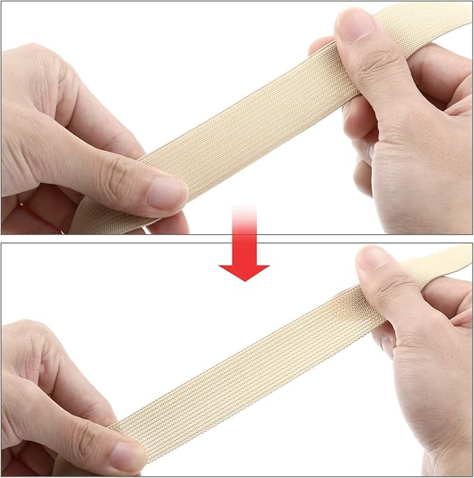EBOOT 1 Pcs Elastic Spool (1 Inch X 11 Yard,Beige)