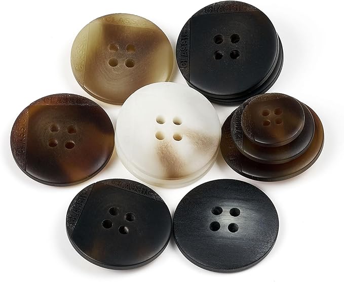 105Pcs Mixed Sewing Buttons,5 Color 4-Hole Craft Buttons,3 Size (15mm, 20mm, 25mm) Sewing Buttons for Clothes, Suitable for for DIY Crafts, Coats, Shirts, Pants, Shorts（Color7）