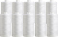 Connecting Threads 100% Cotton Thread Sets - 1200 Yard Spools (Set of 10 - White)