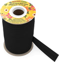 Mandala Crafts 1/2 Inch Single Fold Bias Tape for Sewing, Quilting, Piping, Hemming, Blanket & Quilt Binding – 55 Yards Black Fabric Seam Binding Tape