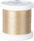 YLI Threads Silk Thread – 100 wt Fine Japanese Silk for Appliqué, EPP, and Quilting - Light Gold Sparkle