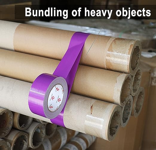 BOMEI PACK Duct Tape Heavy Duty,2 Inch x 60 Yards,Waterproof and Tear by Hand,Strong Strength,Residue Free,Flexible and All Weather-Value for Repair,Home and Professional Use (Purple)