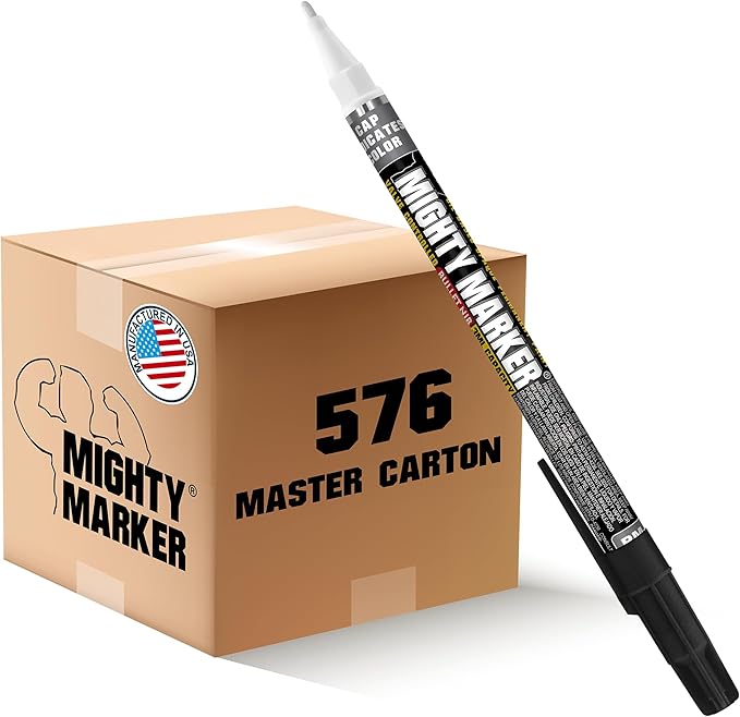 PM-92 Extra Fine Paint Markers, 1.0mm Tip, Xylene Based, Valve Action, Weather Resistant, For Welding Fabrication Electrical, Manufactured in USA, 576PCS/ Master Case (Black)