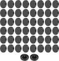 HARFINGTON 50pcs 16L Metal Round Flat Sewing Buttons 10mm Alloy Shank Craft Replacement Button for Men Women Suit Woolen Coat Shirt Trousers Sewing Crafts, Matt Black