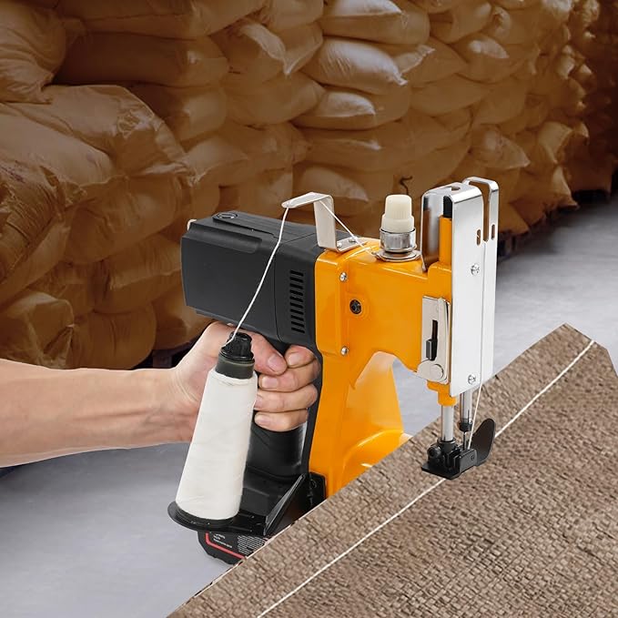 Portable Bag Sewing Machine, Handheld Bag Closing Machine, High Speed Electric Bag Stitching Machine, for Packing Bags Non-woven Fabrics Leather