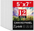 ESRICH 5x7IN Small Canvases for Painting,12 Pack Mini Canvas Boards Cotton Painting Canvas Primed Acid Free Mini Blank Canvas Panels for Oil Paint,Watercolor,Acrylic Paint,Gouache&Tempera.
