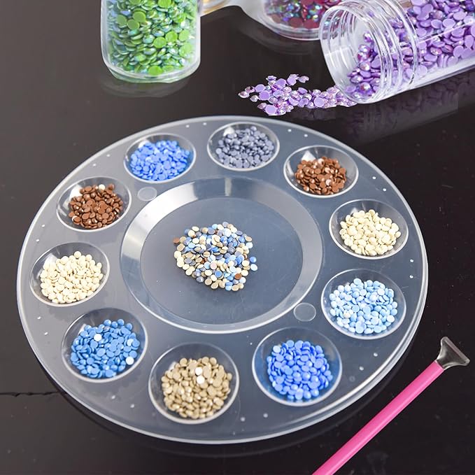 Paint Tray Palette,60pcs Paint Trays for Kids,Plastic Paint Pallet or Pupils to Painting,DIY Craft,Play Party at Home,Kindergarten or School(Clear)