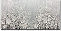 V-inspire Art, 30x60 Inch Hand Painted 3D White Flowers Wall Art Abstract Canvas Oil Paintings Wall Decorations for Living room Dining room Bedroom Artwork for Home Walls