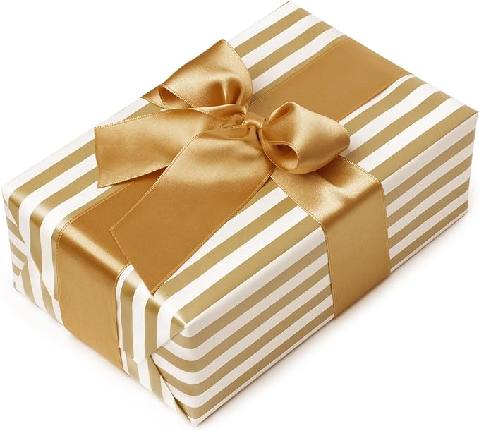 LIUYAXI Old Gold Double Faced Satin Ribbon, 2" X Continuous 50 Yards, Ribbons Perfect for Gift Wrapping Wedding DIY Craft Bow Making & Other Projects
