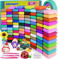Air Dry Clay for Kids, 92 Colors Magic Modeling Clay, Children's DIY Model Arts & Crafts Kit, Soft & Non-Sticky, Birthday & Christmas Toy Gift for 3-12 Years Old Girls & Boys Kids
