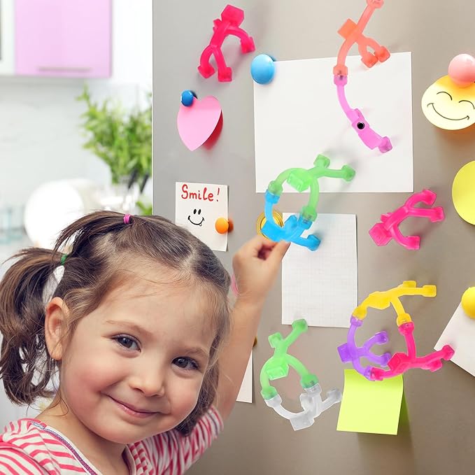 Valentines Day Gifts for Kids: 12Pcs Magnetic-People-Magnet-Men, Travel Toys for Kids, Cute Robot & Funny Magnets, School Party Favors Bulk, Small Toys for Classroom Prizes, Easter Egg Stuffers