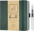 Remowith Leather Cover Watercolor Sketchbook, 6"x5.5" Journal, 300gsm Cold Press Cotton Paper (24 Sheets/48 Pages), Perfect Watercolor Journal for Markers, Pastels, Turquoise