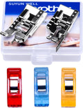 1/4" Quilting Patchwork Presser Foot Stitch in Ditch Foot Edge Joining Foot for Low Shank Snap-On Singer, Brother, Janome, Juki, Babylock,More Sewing Machine(Set3-Stitch in Ditch Foot)