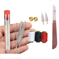 34PCS Big Eye Steel Needles Set, Long & Thin Handmade Quilting & Sewing Needles Kit for DIY Sewing, Needles Thread Hand Repair Tools, Stainless Steel Needles for Hand Sewing Kit (34PCS)