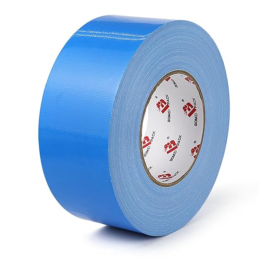 BOMEI PACK 2Inch Blue Duct Tape Heavy Duty,2 Inch x 60 Yards,Waterproof and Tear by Hand,Strong Strength,Residue Free,Flexible and All Weather-Value for Repair,Home and Professional Use (Blue)
