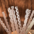 40 Pcs Transparent Lace PET Stickers for Scrapbooking Junk Journal Card Making Collage Diary Planner Notebook Letter Photo Album Craft Project Decoration, 5 Patterns (Brown)