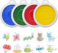 7"Stamp Pads for Kids,4 Colors Stamp Pads for Classroom,Washable Stamps Pads for Kids,Large Ink Pad for Washable,Rainbow Stamps Pad for Handprint & Footprint Art,Scrapbook,Wood Fabric,Paper