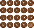 uxcell 50Pcs Wooden Buttons, 28mm(1 1/8") 4 Hole Round Wood Sewing Button Craft for Sewing DIY Craft Clothing, Coffee