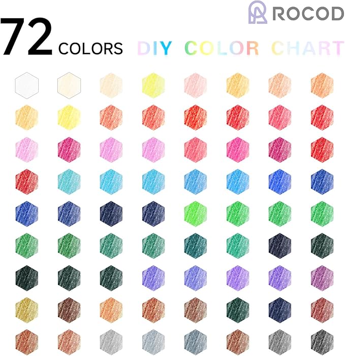 72 Colored Pencils for Adult Coloring Books, Drawing Coloring Pencils for kids, Soft Core Colored Pencil with Sharpener for Coloring, Drawing, Sketching
