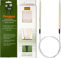 Froggod Bamboo Circular Knitting Needles Size 2.5 – 3.15-inch Bamboo Knitting Needle Tips, 31.5-inch Total Length, Lightweight Wooden Needles