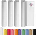 Extra White Offset Kraft Paper Roll 18" x 2160" (180 ft), 4-Pack – USA-Made 50lb Premium Eco Paper, Brighter-Than-Standard White – Ideal for Arts & Crafts, School Projects, Wrapping by IDL Packaging