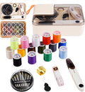 Mini Sewing Kits for Adults & Kids, Small Sewing Accessories and Supplies for Beginners with Needles, Threads, Scissors, Measure Tape, Suitable for Travel, Home, School and DIY Gift (Cream White)