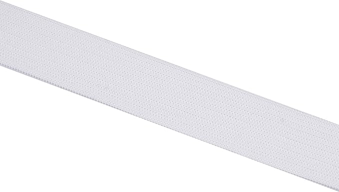 Mandala Crafts Wide 3/4 Inch White Elastic Bands Spool for Pants Waistbands Sewing and DIY Crafts, 50 YD Stretchy Flat Fabric Strap Knit Elastic Band for Wig