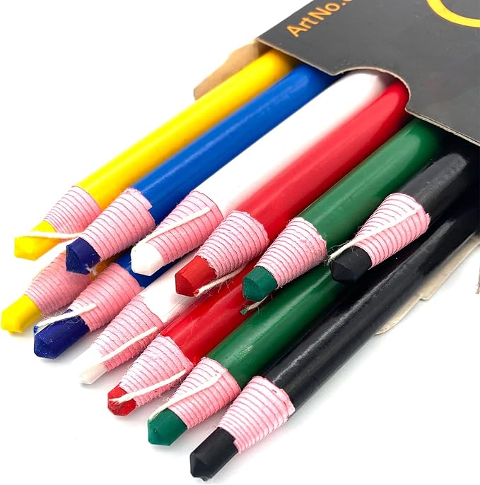 Sewing Pencil 12 PCS Colors Invisible Erasable Fabric Pencils For Leather Cut Marks, Student Drawing, Tailor Mark