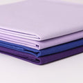18 * 21inch Cotton Fabric Premium, Solid Precut Fabric Pure Quilting Fat Quarter Bundles Patchwork for Sewing DIY Craft (Purple, 4PCS)