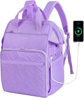 Leudes Knitting Bag Backpack, Yarn Storage Organizer Large Crochet Bag Tote Christmas Gift Yarn Holder Case for Carrying Projects, Knitting Needles (Upgraded Purple)