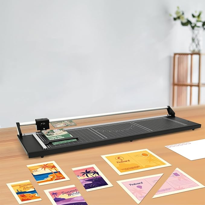 36 Inch Manual Precision Rotary Paper Trimmer, Heavy Duty Rotary Paper Cutter, Straight Paper Trimmer with Accurate Cutting for A4, A3 Paper, Photos, Cards, Ideal for Home, Office, School Use