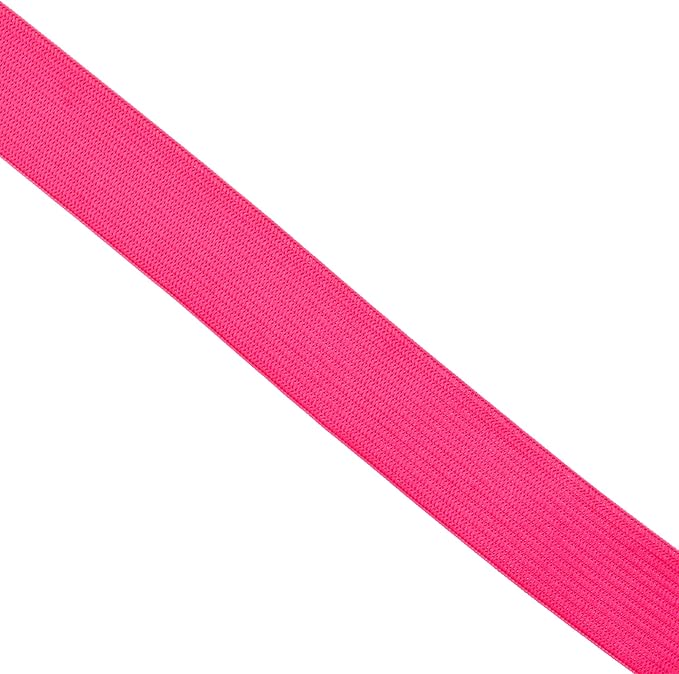 Mandala Crafts Wide 1 Inch Hot Pink Elastic Bands Spool for Pants Waistbands Sewing and DIY Crafts, 50 YD Stretchy Flat Fabric Strap Knit Elastic Band for Wig