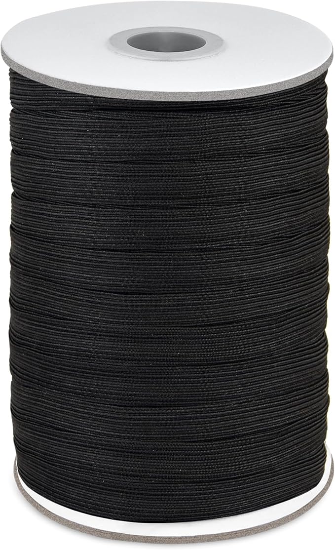 Coopay 100 Yards Length 1/2" Width Elastic Bands Flat Elastic Cord Rope Heavy Stretch Spool Knit for Sewing DIY Projects, Arts & Crafts (Black, 1/2 Inch)