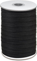 Coopay 100 Yards Length 1/2" Width Elastic Bands Flat Elastic Cord Rope Heavy Stretch Spool Knit for Sewing DIY Projects, Arts & Crafts (Black, 1/2 Inch)