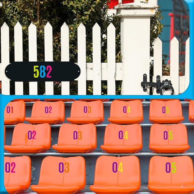 6 Sheets 3 Inch Mailbox Numbers Stickers Vinyl Decals,Self Adhesive Number Waterproof House Address Numbers for Outside Mailbox,Signs,Window,DIY Crafts Making,Door,Car,Home,Business(Multicolor)