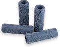 Floral Foliage Collection 4-Pack Clay Texture Rollers (4") - Seamless Meadow Set #01 - Embossing Pattern Rollers for Polymer & Ceramic Clay, Pottery & Crafts