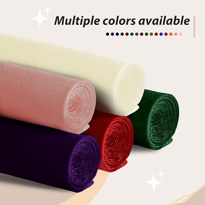 KKJIAF Dark Purple Stretch Velvet Fabric 60 Inch Wide, 1 Yard Soft Stretchy Fabric for Sewing Clothes, Apparel, Costume, Crafts - 90% Polyester 10% Spandex
