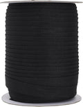 Mandala Crafts 55 Yards 5/8 Inch Black Double Fold Bias Tape for Sewing - Bias Binding Tape for Quilting Binding, Hemming, Seam, and Fabric Piping