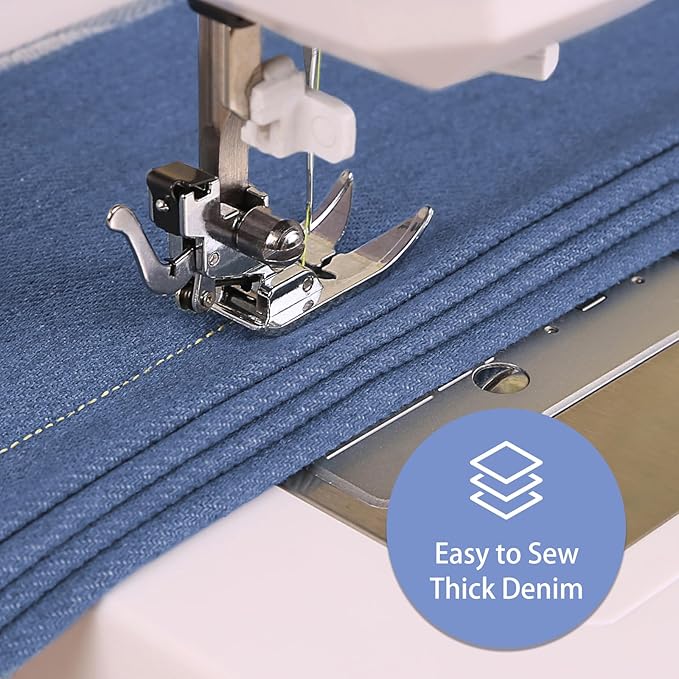 FEIYUE FYe370 Sewing Machine with Multiple Needle Positions, Energy Saving Servo Motor, Heavy Duty & Portable, 34 Built-in Stitches, Speed Control, Easy to Use, Great for Beginners