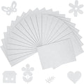 20 Pcs White Felt Fabric Sheet 8" x 12" Assorted Color Felt Fabric Sheets for Crafts DIY Handcraft Sewing Squares Patchwork Nonwoven